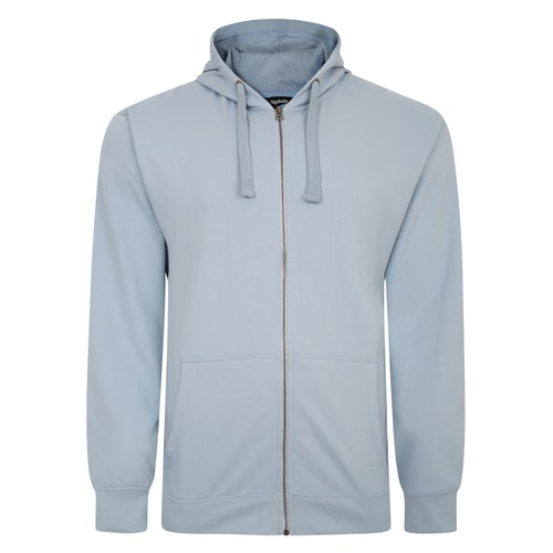 Bigdude Super Lightweight Zipped Hoody Pale Blue Tall